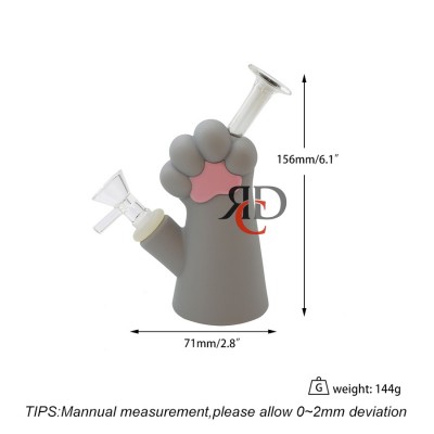 SILICONE WATERPIPE CAT CLAW WPS808 1CT